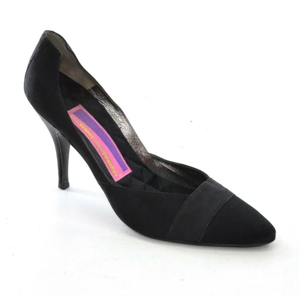 Susan Bennis Warren Edwards Black Dress Pump 9.5 M
